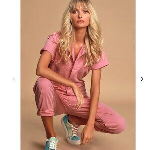 Pistola Grover Washed Pink Utility Jumpsuit